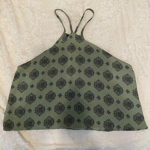 Forever 21 Green Mandala Crop Top